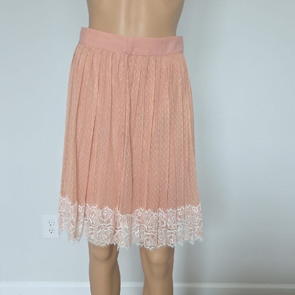 Re:named Pink Skater Skirt with Pleats